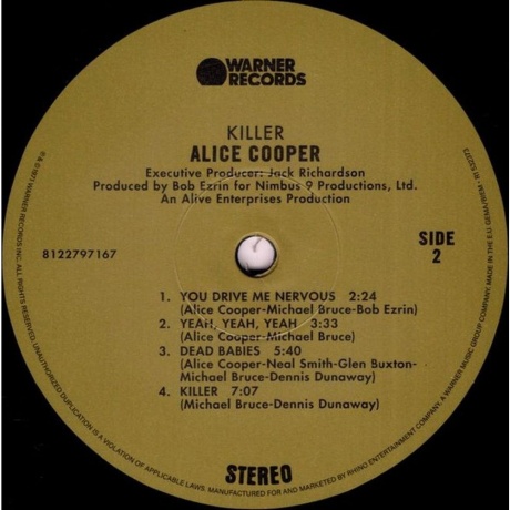 Alice Cooper - Killer (0081227971670) виниловая пластинка - фото 6