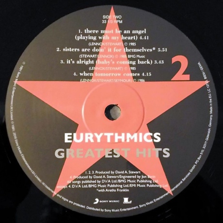 Eurythmics - Greatest Hits (0889853704217) виниловая пластинка - фото 4