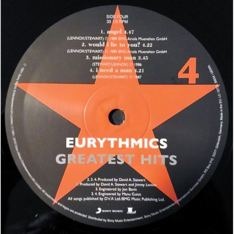 Eurythmics - Greatest Hits (0889853704217) виниловая пластинка - фото 8