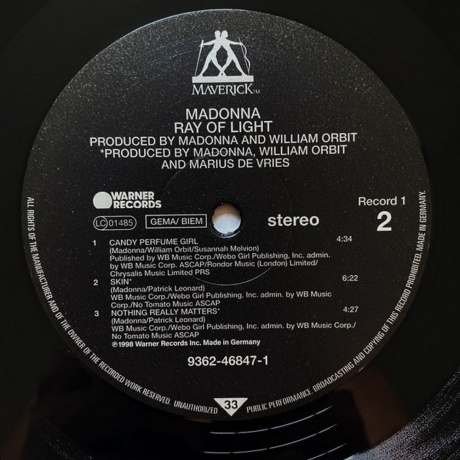 Madonna - Ray Of Light (0093624684718) виниловая пластинка - фото 21
