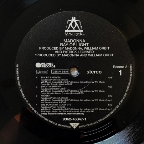 Madonna - Ray Of Light (0093624684718) виниловая пластинка - фото 22