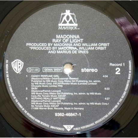 Madonna - Ray Of Light (0093624684718) виниловая пластинка - фото 9