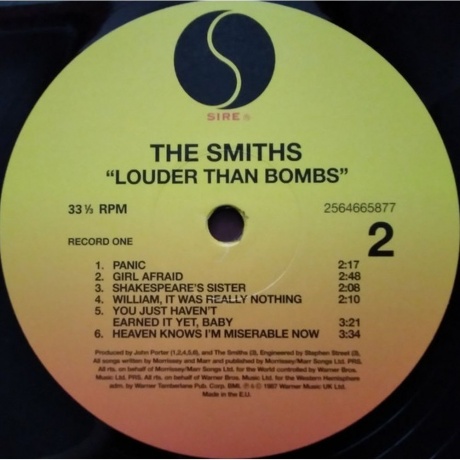 The Smiths - Louder Than Bombs (0825646658770) виниловая пластинка - фото 6