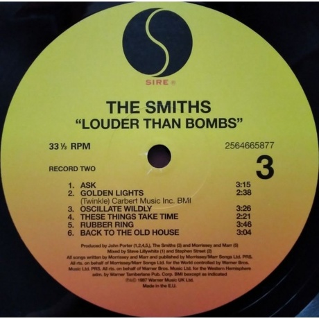 The Smiths - Louder Than Bombs (0825646658770) виниловая пластинка - фото 7