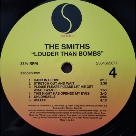 The Smiths - Louder Than Bombs (0825646658770) виниловая пластинка - фото 8