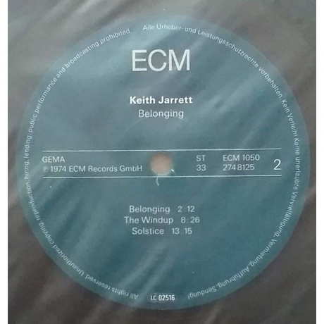 Garbarek; Jarrett; Danielsson; Christensen - Belonging (0602527481258) виниловая пластинка - фото 4