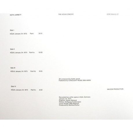 Keith Jarrett - The Koln Concert (0602527278889) виниловая пластинка - фото 2