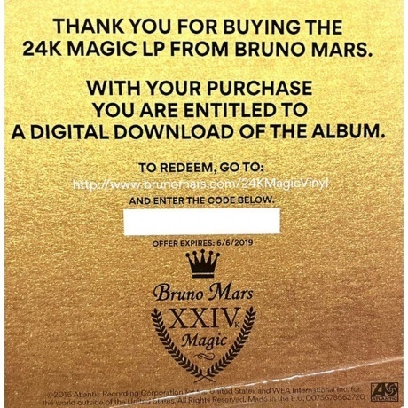 Bruno Mars - 24K Magic (0075678662720) виниловая пластинка - фото 9