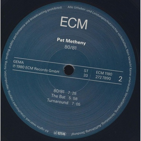 Pat Metheny - 80/81 (0602527278902) виниловая пластинка - фото 5