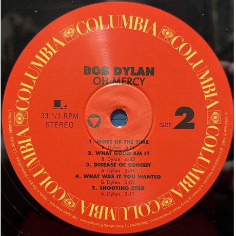 Bob Dylan - Oh Mercy (0889854384210) виниловая пластинка - фото 4