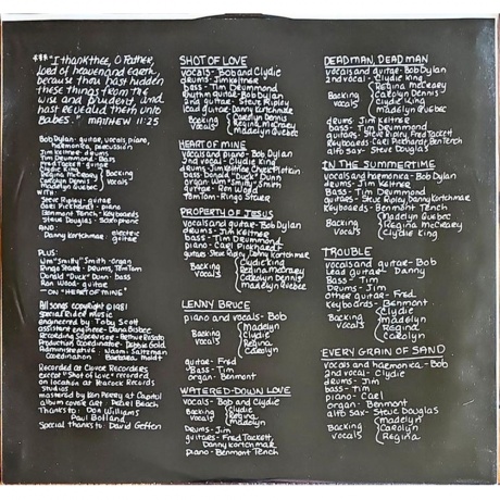 Bob Dylan - Shot Of Love (0889854510114) виниловая пластинка - фото 5