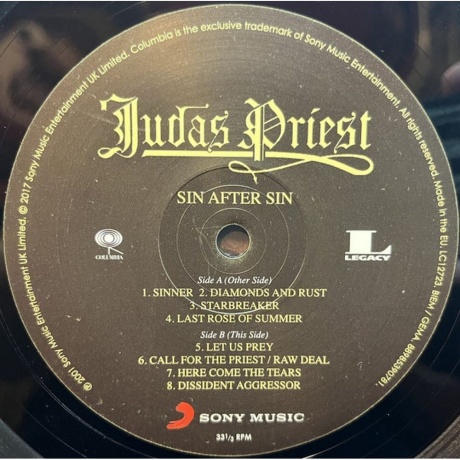 Judas Priest - Sin After Sin (0889853907816) виниловая пластинка - фото 5