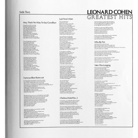 Leonard Cohen - Greatest Hits (0889854353612) виниловая пластинка - фото 7