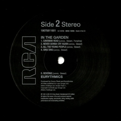 Eurythmics - In The Garden (0190758116013) виниловая пластинка - фото 7