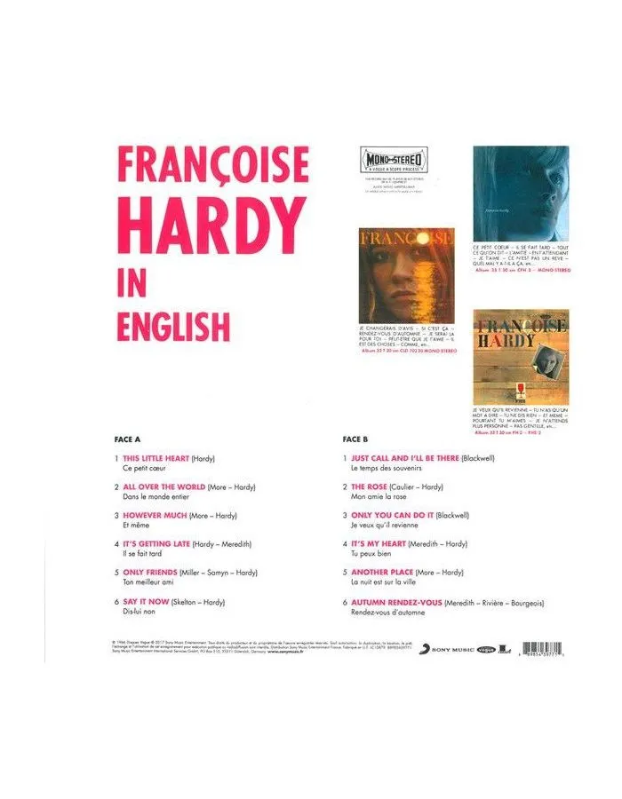 Виниловая пластинка Hardy, Franсoise, In English (coloured) (0889854397715) - фото 2