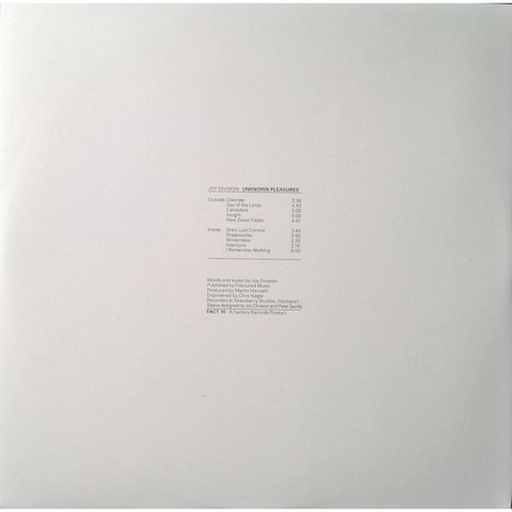 Joy Division - Unknown Pleasures (0825646183906) виниловая пластинка - фото 17