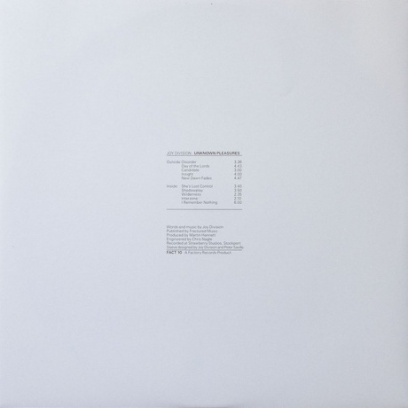 Joy Division - Unknown Pleasures (0825646183906) виниловая пластинка - фото 6