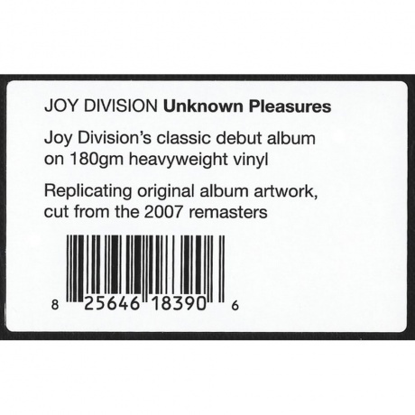 Joy Division - Unknown Pleasures (0825646183906) виниловая пластинка - фото 9