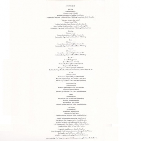 Pet Shop Boys - Actually (0190295832612) виниловая пластинка - фото 6