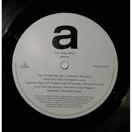 Pet Shop Boys - Please (0190295832759) виниловая пластинка - фото 3