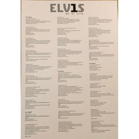 Elvis Presley - 30 #1 Hits (0888751119611) виниловая пластинка - фото 3