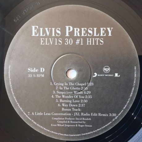 Elvis Presley - 30 #1 Hits (0888751119611) виниловая пластинка - фото 9