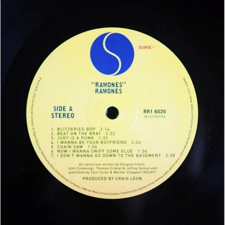Ramones - Ramones (0081227932756) виниловая пластинка - фото 6