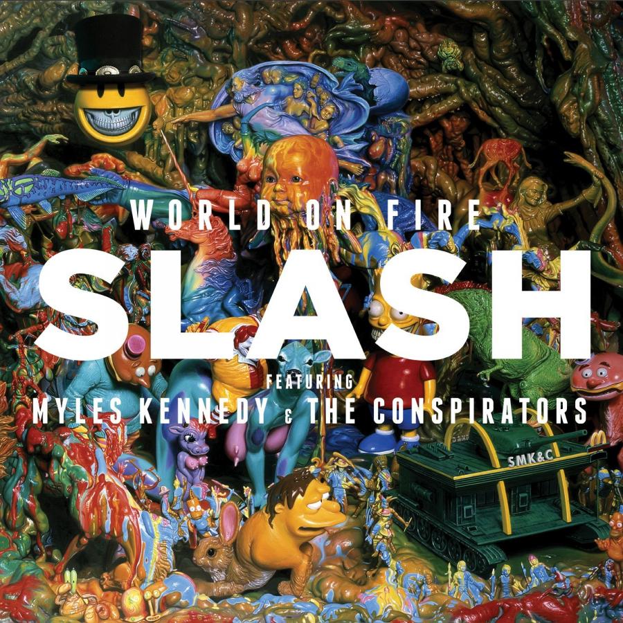 Виниловая пластинка Slash, World On Fire (Blue-Yellow Vinyl) - фото 1