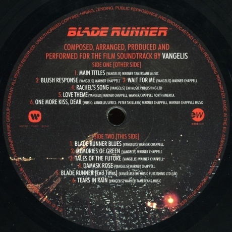 OST - Blade Runner (Vangelis) (0825646122110) виниловая пластинка - фото 6