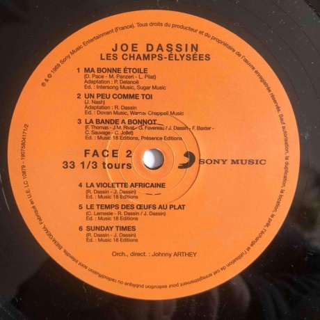Joe Dassin - Les Champs-Elysees (0190758041711) виниловая пластинка - фото 4