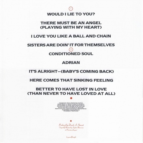 Eurythmics, Be Yourself Tonight (0190758116518) виниловая пластинка - фото 9