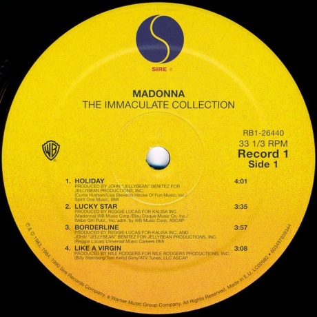 Madonna, Immaculate Collection (0603497859344) виниловая пластинка - фото 5