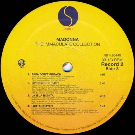 Madonna, Immaculate Collection (0603497859344) виниловая пластинка - фото 7