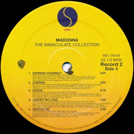 Madonna, Immaculate Collection (0603497859344) виниловая пластинка - фото 8