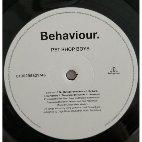 Pet Shop Boys - Behaviour (2018 Remastered) (0190295821746) виниловая пластинка - фото 4