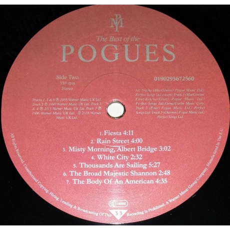 Pogues - The Best Of (0190295672560) виниловая пластинка - фото 4