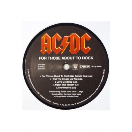 Виниловая пластинка AC/DC, For Those About To Rock (We Salute You) (5099751076612) - фото 6