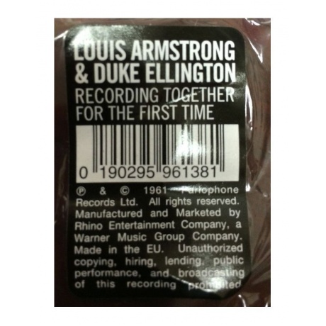 Виниловая пластинка Armstrong, Louis / Ellington, Duke, Together For The First Time (0190295961381) - фото 5