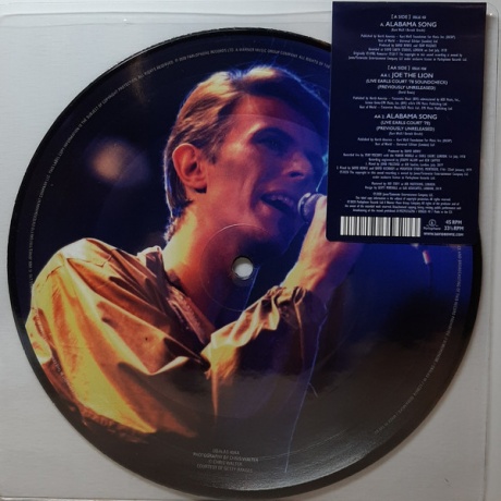 Виниловая пластинка Bowie, David, Alabama Song (40Th Anniversary) (barcode 0190295356286) - фото 2
