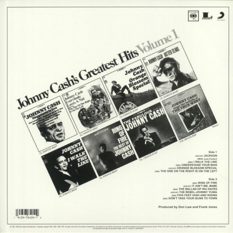 Виниловая пластинка Cash, Johnny, Greatest Hits, Volume 1 (barcode 0194397640519) - фото 2