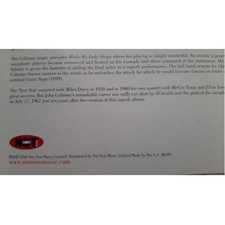 Виниловая пластинка Coltrane, John, Coltrane (barcode 5060397601810) - фото 5