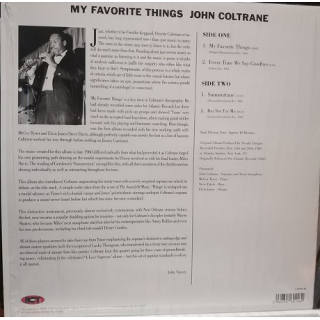 Виниловая пластинка Coltrane, John, My Favourite Things (barcode 5060397601469) - фото 2