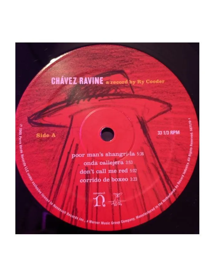 Виниловая пластинка Cooder, Ry, Chavez Ravine (0075597925999) - фото 3
