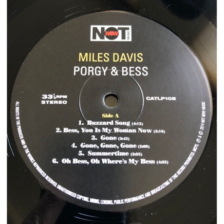 Davis, Miles, Porgy &amp; Bess (5060397601087) виниловая пластинка - фото 3