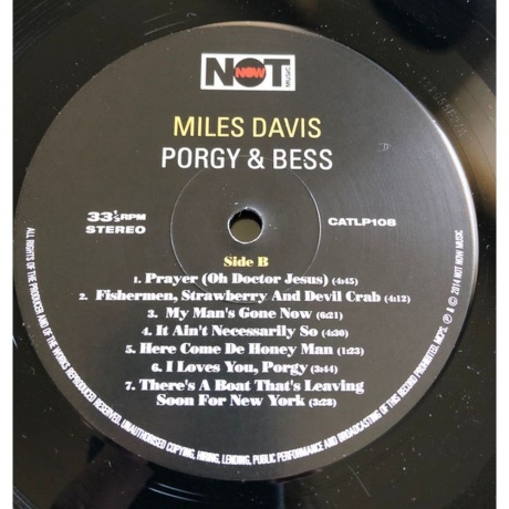 Davis, Miles, Porgy &amp; Bess (5060397601087) виниловая пластинка - фото 4