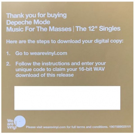 Виниловая пластинка Depeche Mode, Music For The Masses - The 12&quot; Singles (barcode 0190758902517) - фото 27