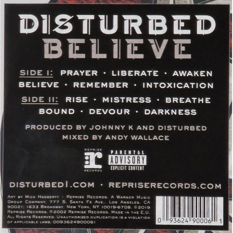Disturbed - Believe (picture) (0093624900061) виниловая пластинка - фото 5