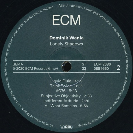 Dominik Wania - Lonely Shadows (0602508895609) виниловая пластинка - фото 4