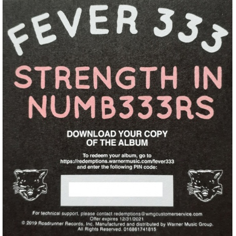 Виниловая пластинка Fever 333, Strength In Numb333Rs (barcode 0016861741815) - фото 4