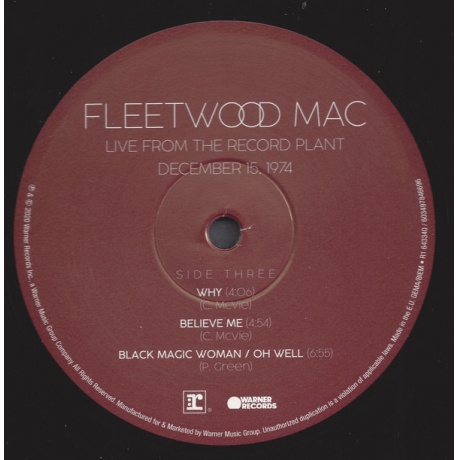 Виниловая пластинка Fleetwood Mac, 1969-1974 (barcode 0603497851294) - фото 23